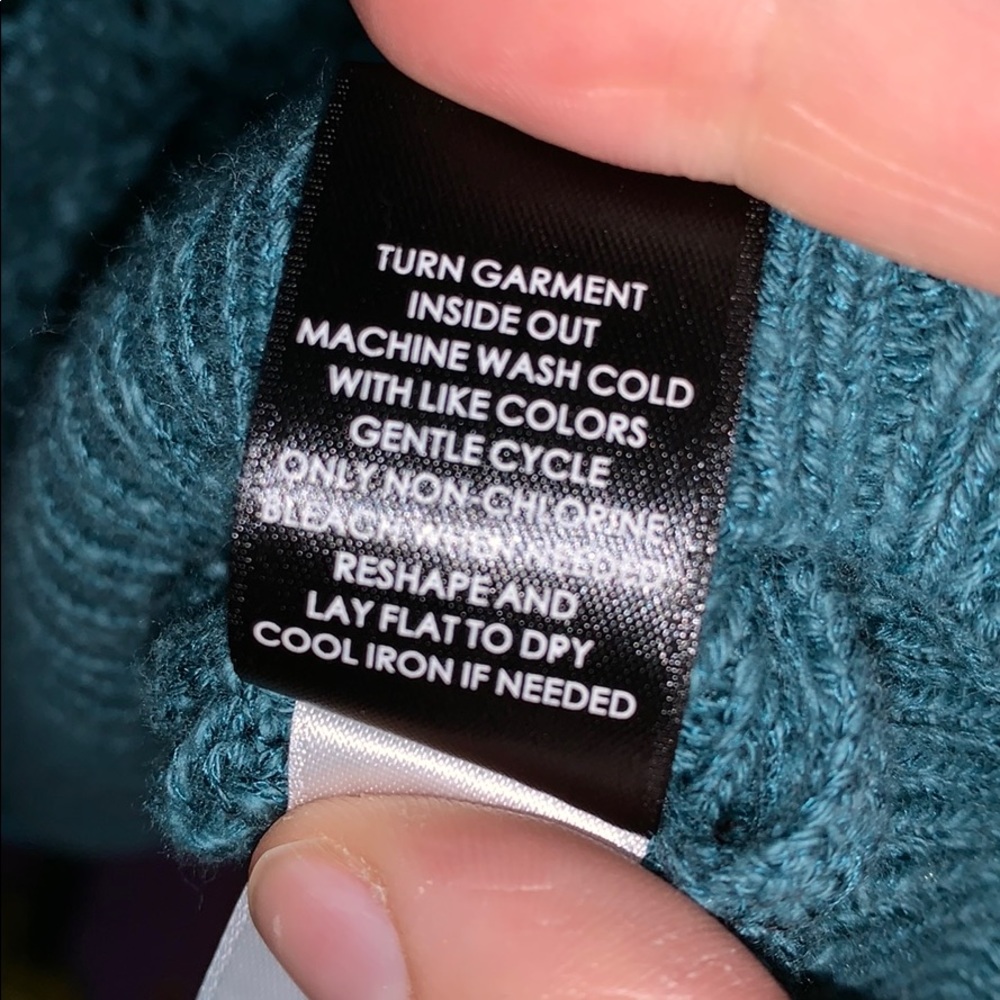 TORRID teal open knit boyfriend cardigan! - Picture 8 of 8